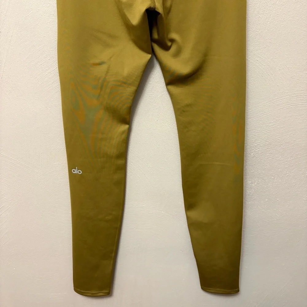Alo Airlift High-Waist Suit Up Legging Golden Olive Branch Size Small